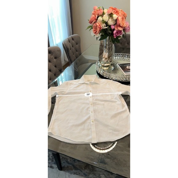 Michael Kors Shirt Mens L Large White Button Up Long Sleeve Casual Cotton Adult - Picture 11 of 16